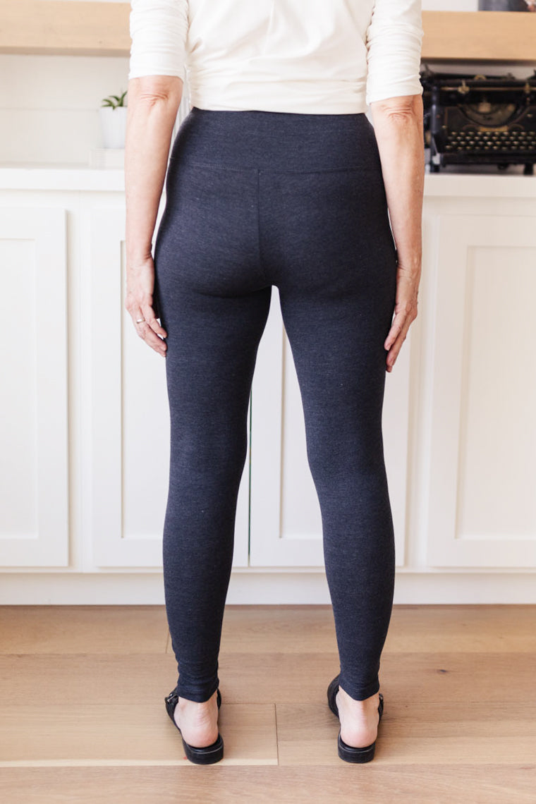 Living in Style High Waist Leggings in Charcoal