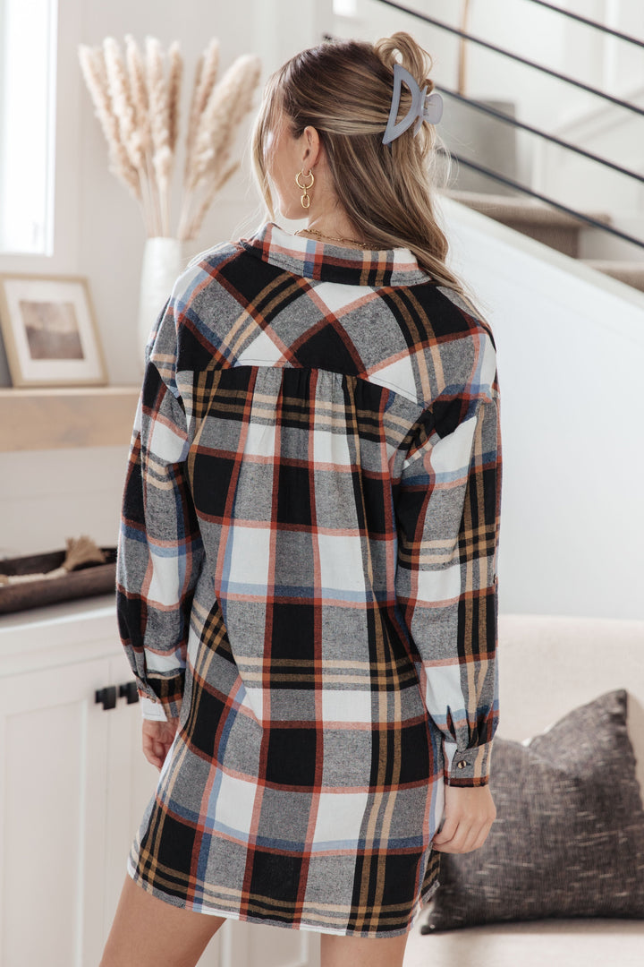 Make it Right Plaid Shirt Dress