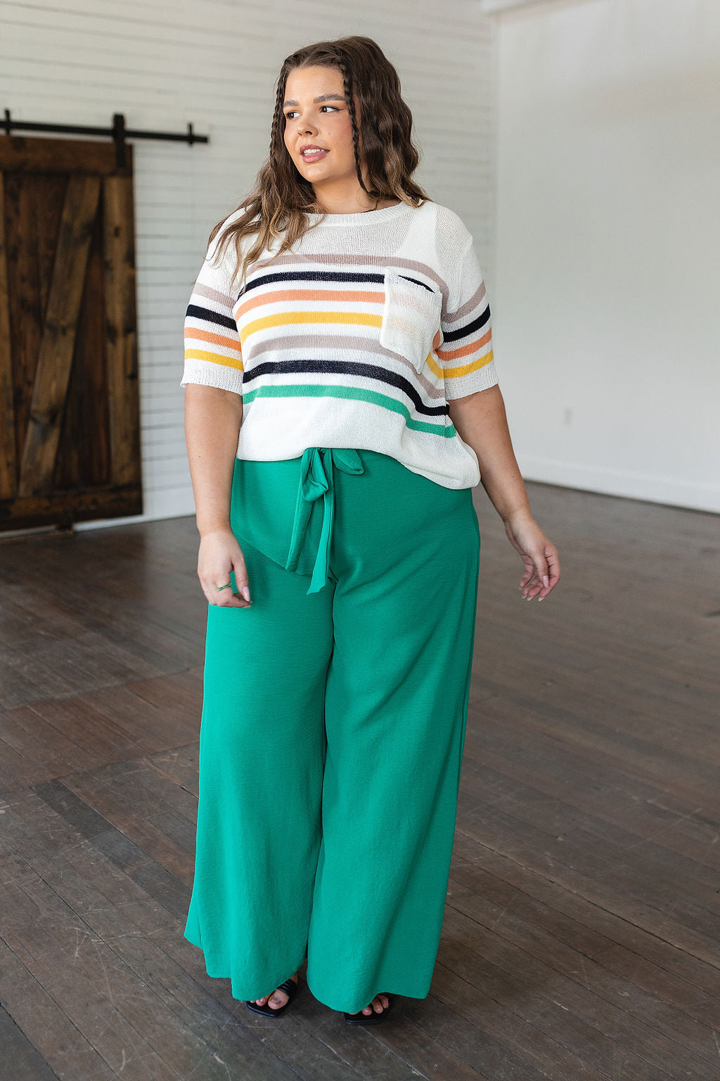 Derby Nights Retro Striped Top