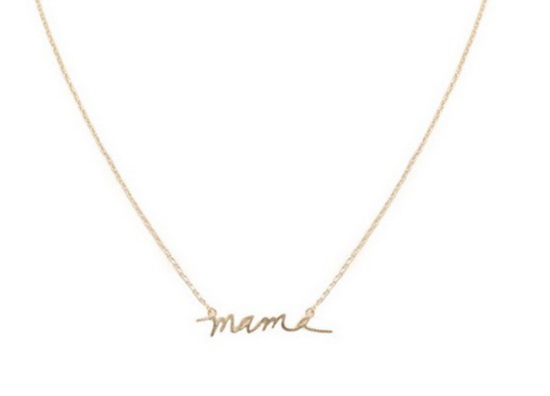 Dainty Gold Mama Necklace