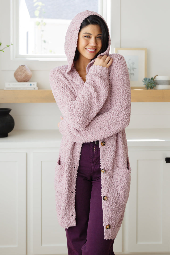 Soft Wisteria Hooded Cardigan