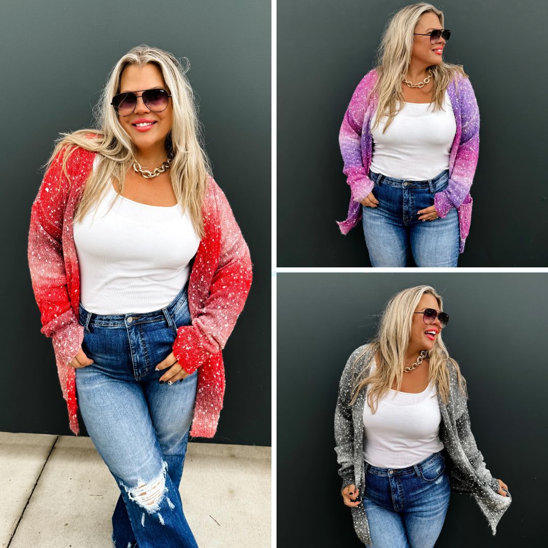 PREORDER: Starstruck Ombre Cardigan in Three Colors