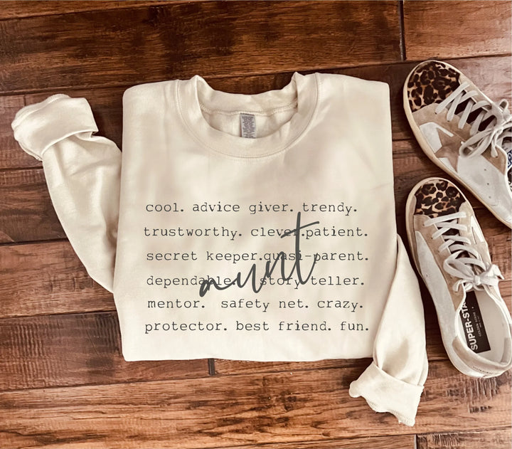 PREORDER: Aunt Words Sweatshirt in Two Colors