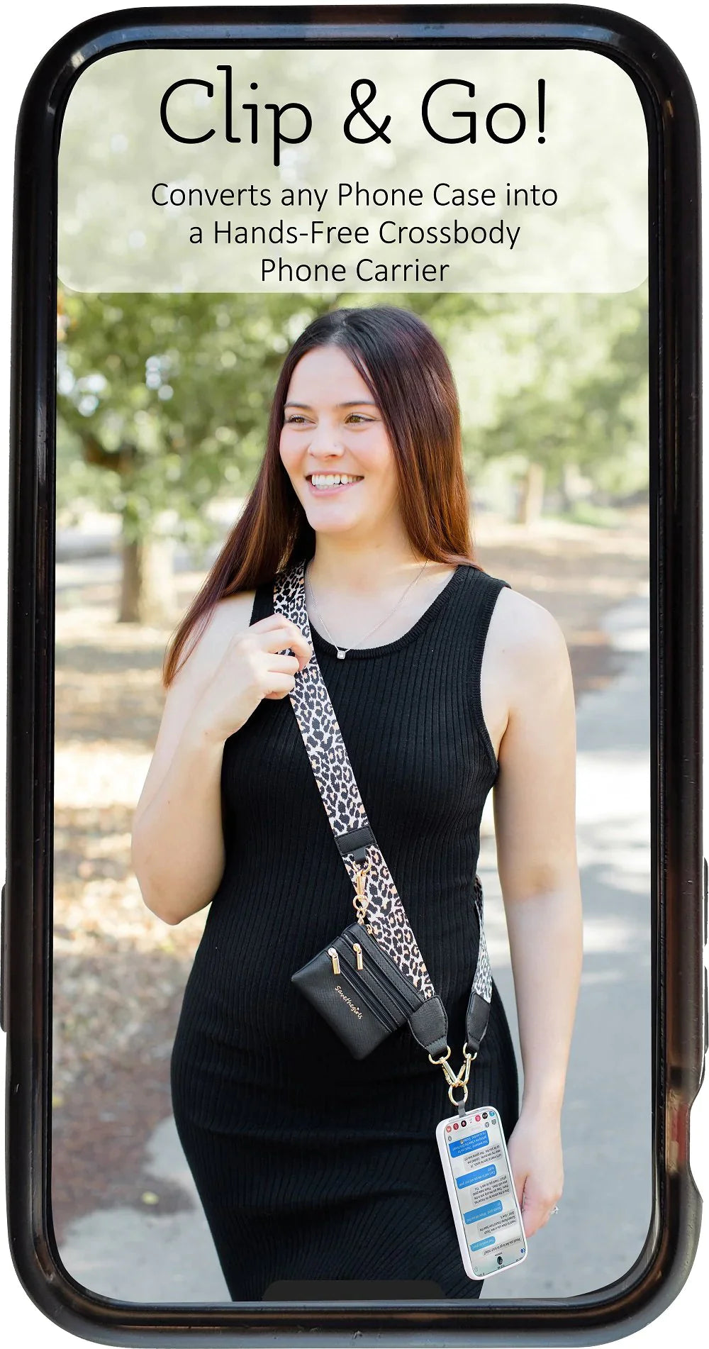 PREORDER: Clip & Go Strap With Pouch Leopard Collection In Assorted Colors